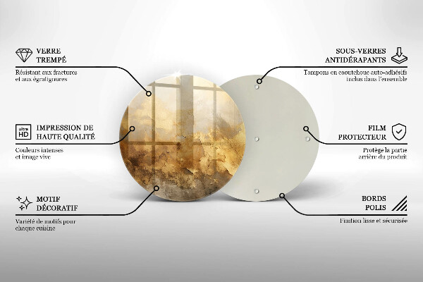 Glas Herdabdeckplatte Reichhaltige Textur