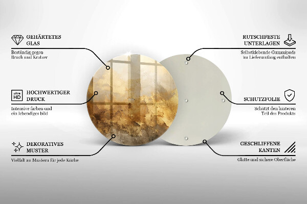 Glas Herdabdeckplatte Reichhaltige Textur
