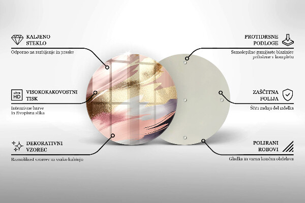 Glas Herdabdeckplatte Pastellflecken