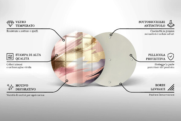 Glas Herdabdeckplatte Pastellflecken