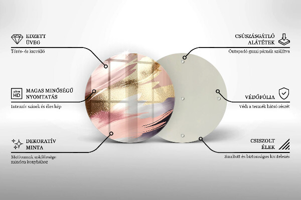 Glas Herdabdeckplatte Pastellflecken