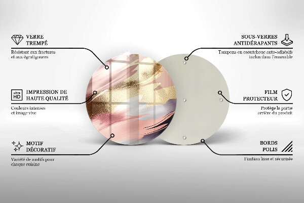 Glas Herdabdeckplatte Pastellflecken