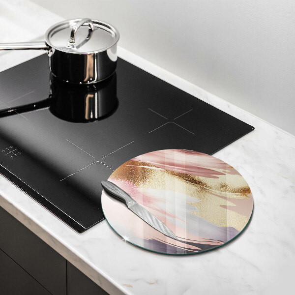 Glas Herdabdeckplatte Pastellflecken
