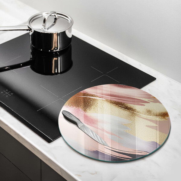 Glas Herdabdeckplatte Pastellflecken