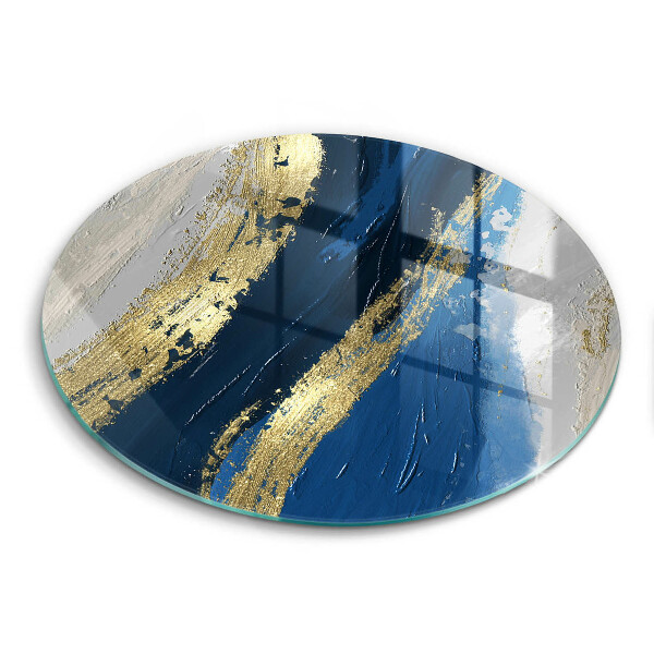 Glas Herdabdeckplatte Textur mit Gold