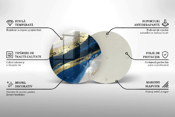 Glas Herdabdeckplatte Textur mit Gold