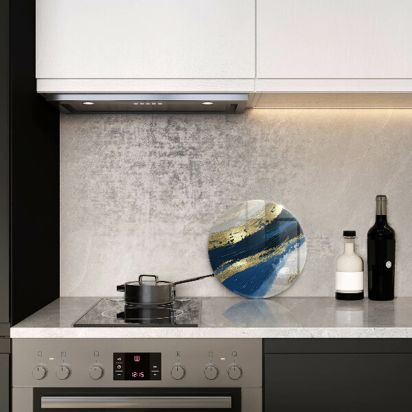 Glas Herdabdeckplatte Textur mit Gold