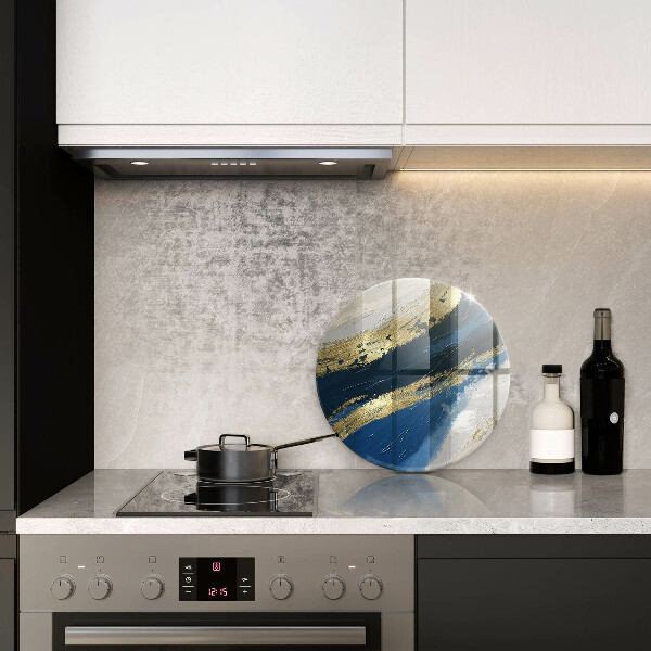 Glas Herdabdeckplatte Textur mit Gold