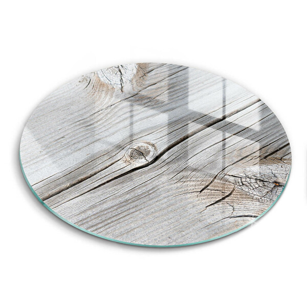 Glas Herdabdeckplatte Helle Holzstruktur