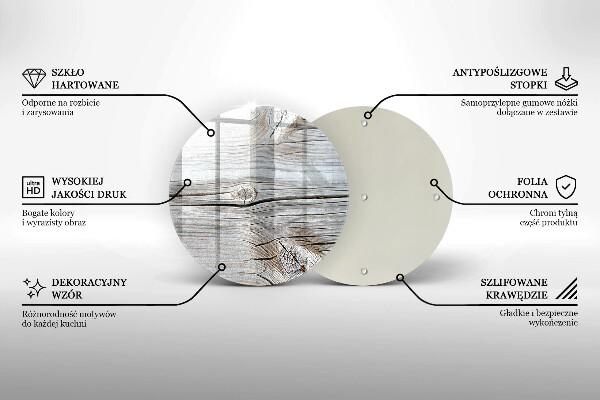 Glas Herdabdeckplatte Helle Holzstruktur