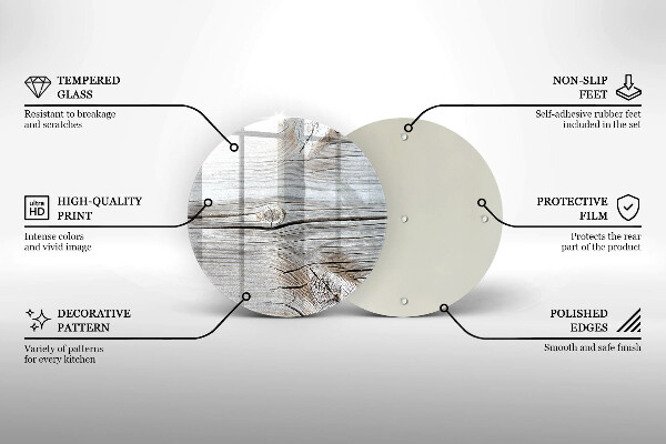 Glas Herdabdeckplatte Helle Holzstruktur