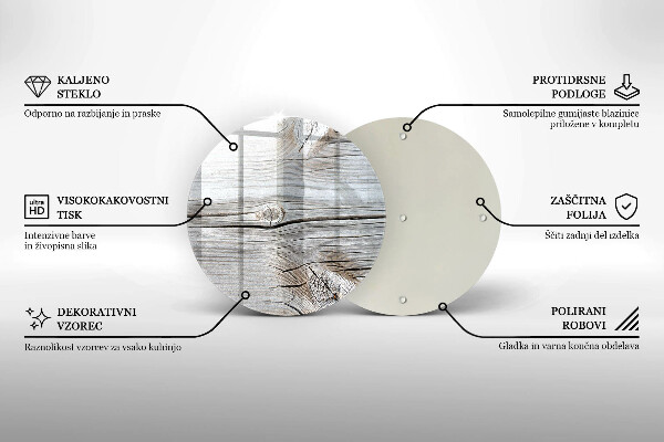 Glas Herdabdeckplatte Helle Holzstruktur