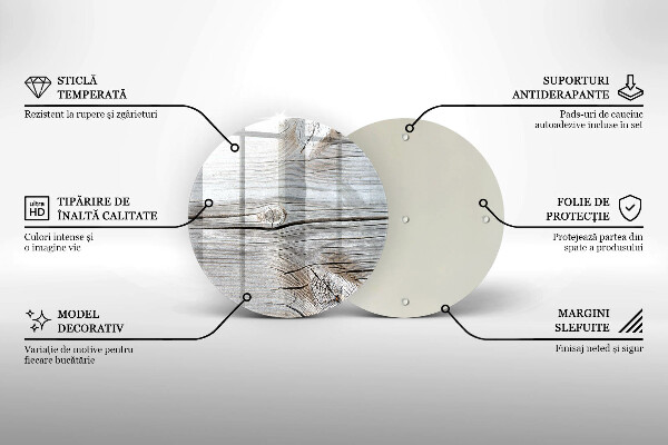 Glas Herdabdeckplatte Helle Holzstruktur
