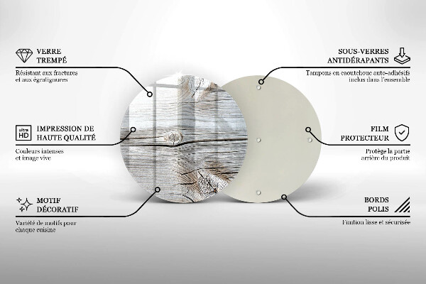 Glas Herdabdeckplatte Helle Holzstruktur