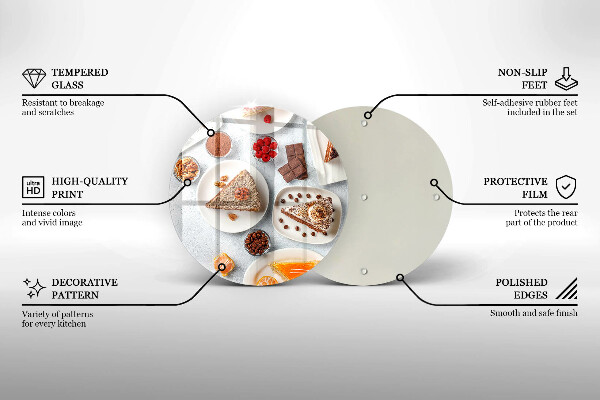 Glas Herdabdeckplatte Die Süße des Kuchens