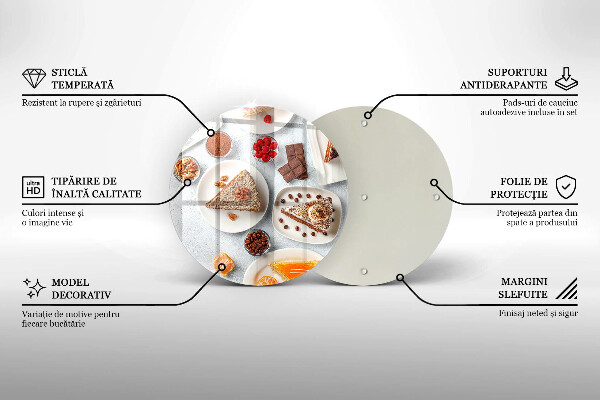 Glas Herdabdeckplatte Die Süße des Kuchens
