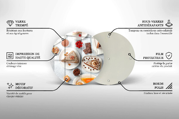 Glas Herdabdeckplatte Die Süße des Kuchens