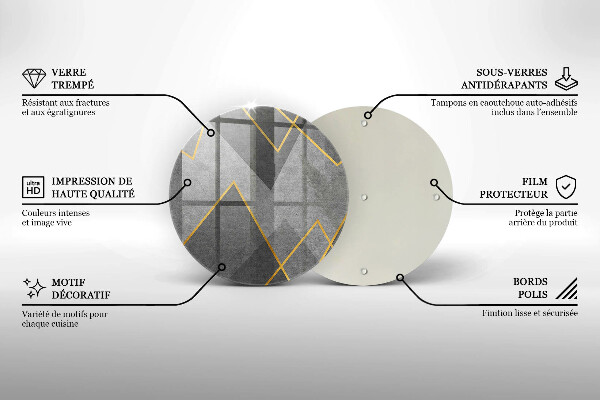 Glas Herdabdeckplatte Scharfe Formen