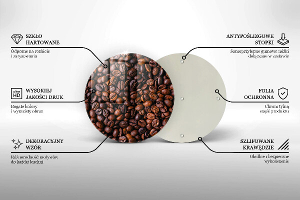 Glas Herdabdeckplatte Kaffeebohnen