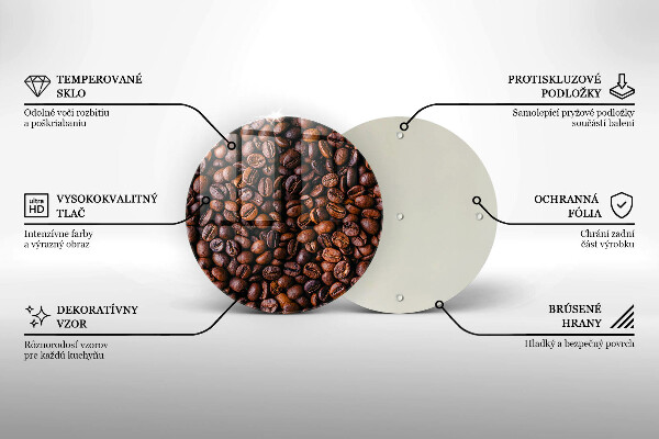 Glas Herdabdeckplatte Kaffeebohnen