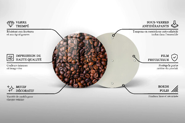 Glas Herdabdeckplatte Kaffeebohnen