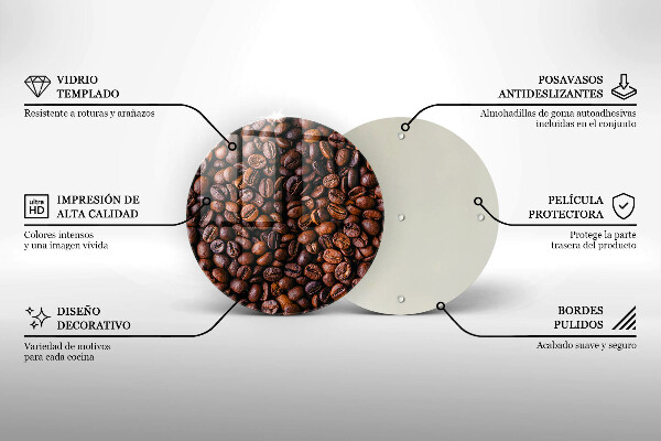 Glas Herdabdeckplatte Kaffeebohnen