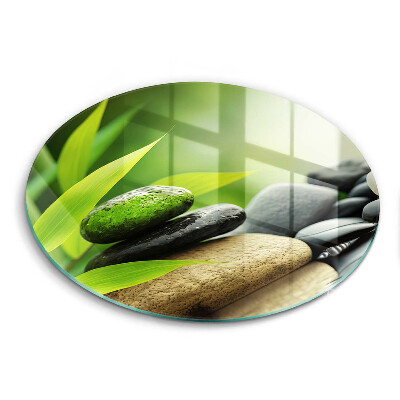 Glas Herdabdeckplatte Zen-Bambussteine