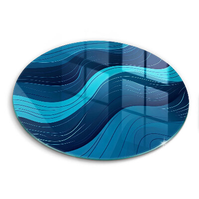 Glas Herdabdeckplatte Abstrakte Wellen