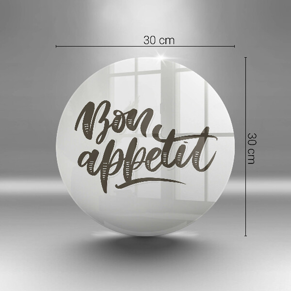 Glas Herdabdeckplatte Inschrift Bon Appetit