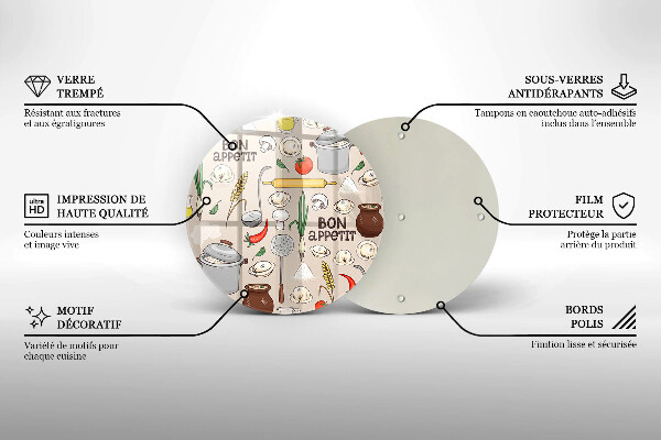 Glas Herdabdeckplatte Küchenillustration