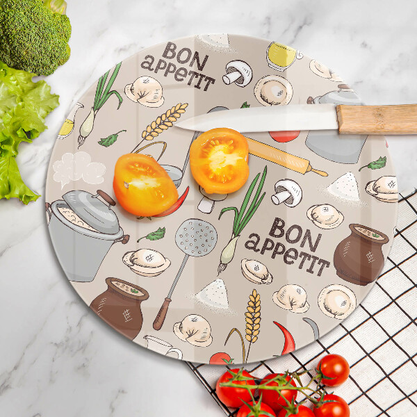 Glas Herdabdeckplatte Küchenillustration