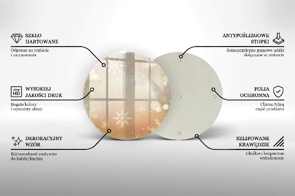 Glas Herdabdeckplatte Schneeflocken