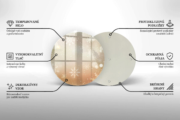 Glas Herdabdeckplatte Schneeflocken