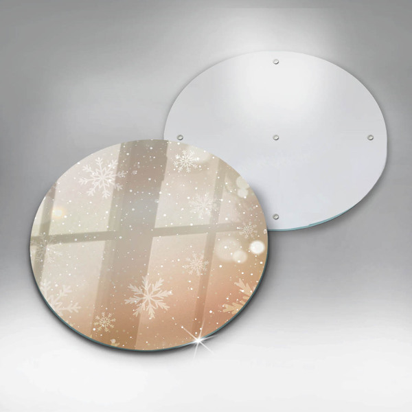 Glas Herdabdeckplatte Schneeflocken