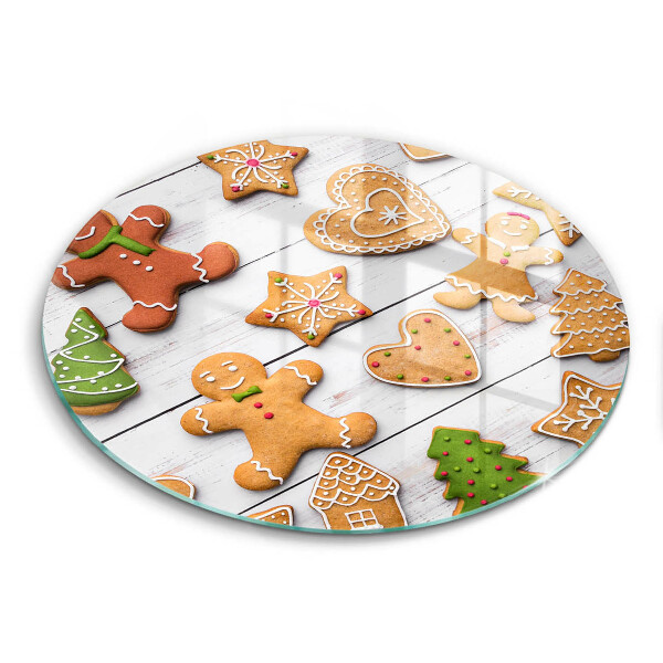 Glas Herdabdeckplatte Weihnachtslebkuchen