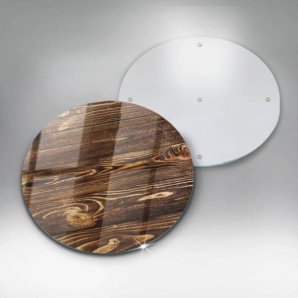 Glas Herdabdeckplatte Holzstruktur