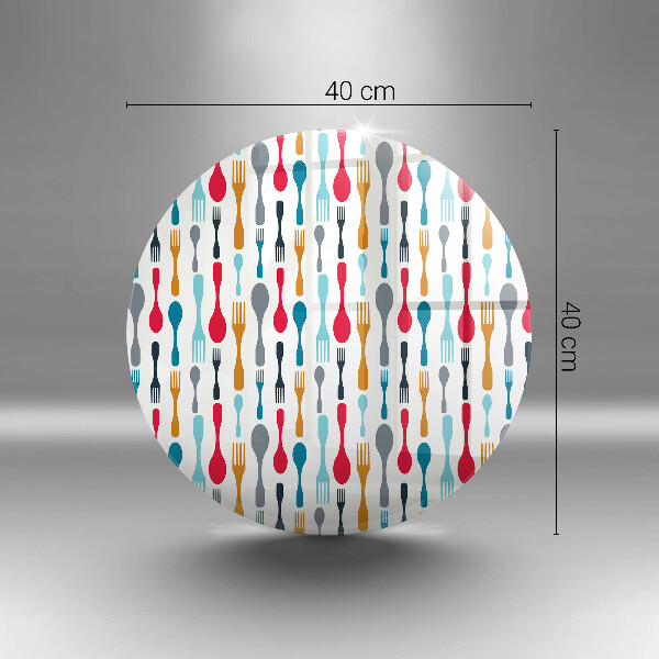 Glas Herdabdeckplatte Löffelillustration