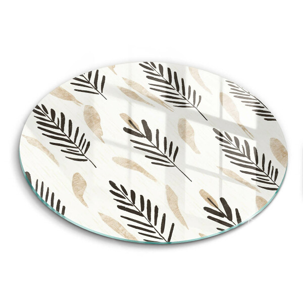 Glas Herdabdeckplatte Boho-Pflanzen