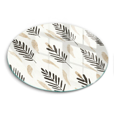 Glas Herdabdeckplatte Boho-Pflanzen