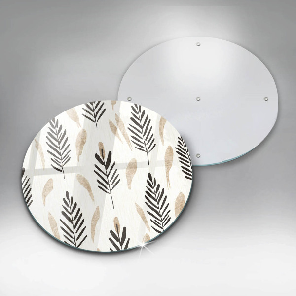 Glas Herdabdeckplatte Boho-Pflanzen