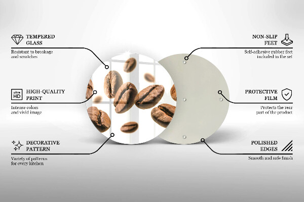 Glas Herdabdeckplatte Kaffeebohnen