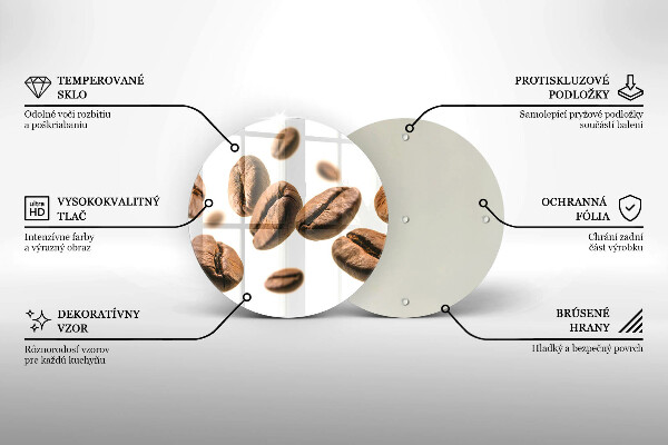 Glas Herdabdeckplatte Kaffeebohnen