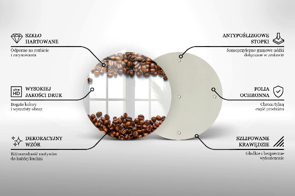 Glas Herdabdeckplatte Kaffeebohnen