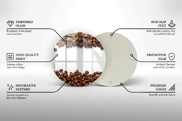 Glas Herdabdeckplatte Kaffeebohnen