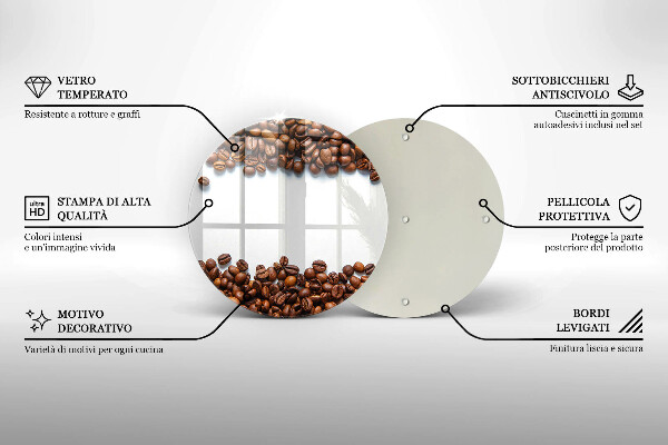 Glas Herdabdeckplatte Kaffeebohnen