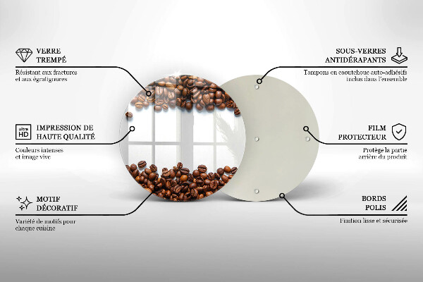 Glas Herdabdeckplatte Kaffeebohnen
