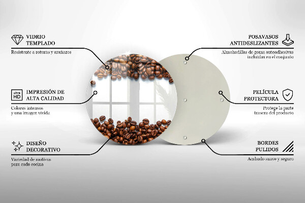Glas Herdabdeckplatte Kaffeebohnen