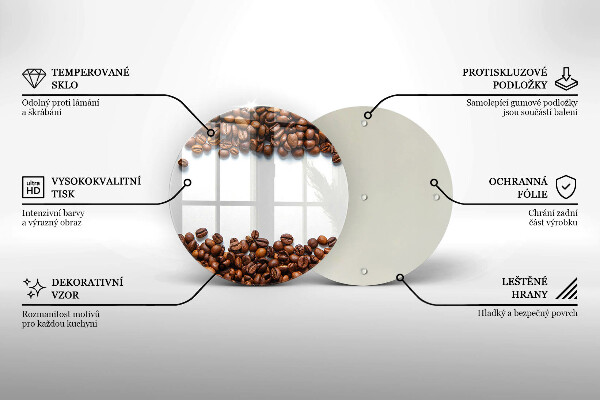 Glas Herdabdeckplatte Kaffeebohnen