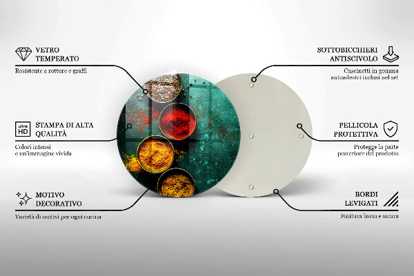 Glas Herdabdeckplatte Orientalische Gewürze