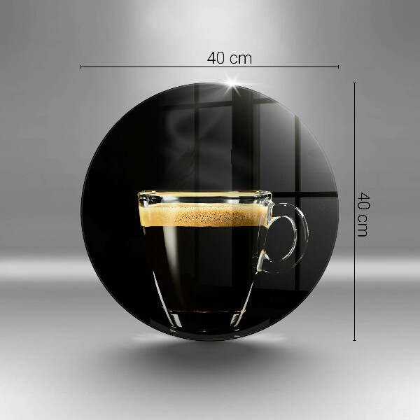 Glas Herdabdeckplatte Ein Glas schwarzen Kaffee